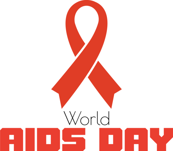 Transparent World Aids Day Logo Red Line for Aids Day for World Aids Day
