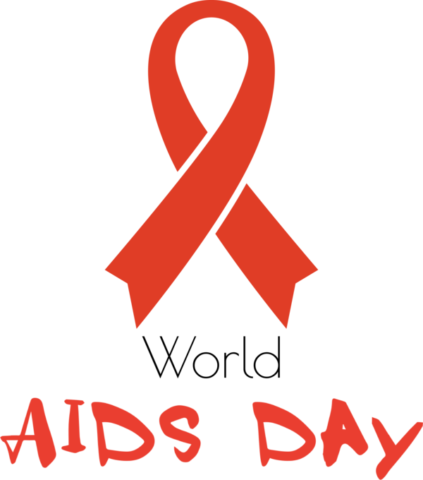 Transparent World Aids Day Logo Red Line for Aids Day for World Aids Day