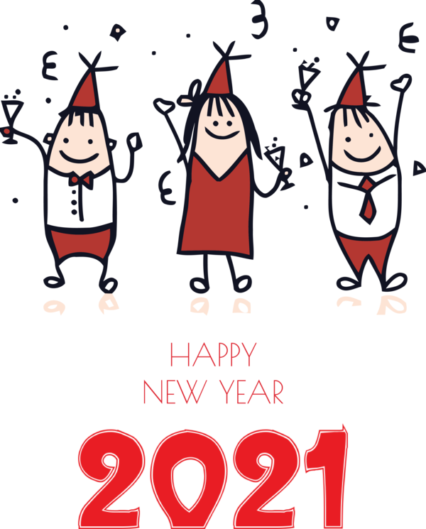 Transparent New Year Drawing Design Painting for Happy New Year 2021 for New Year