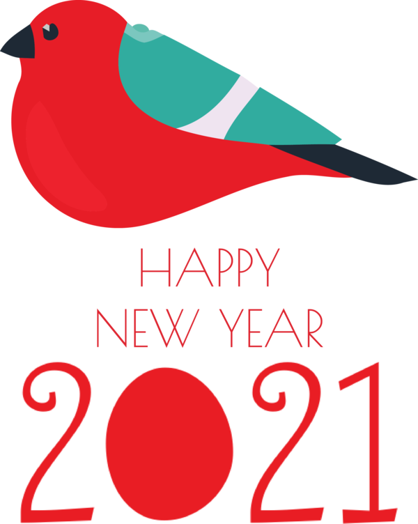 Transparent New Year Birds Logo Design for Happy New Year 2021 for New Year