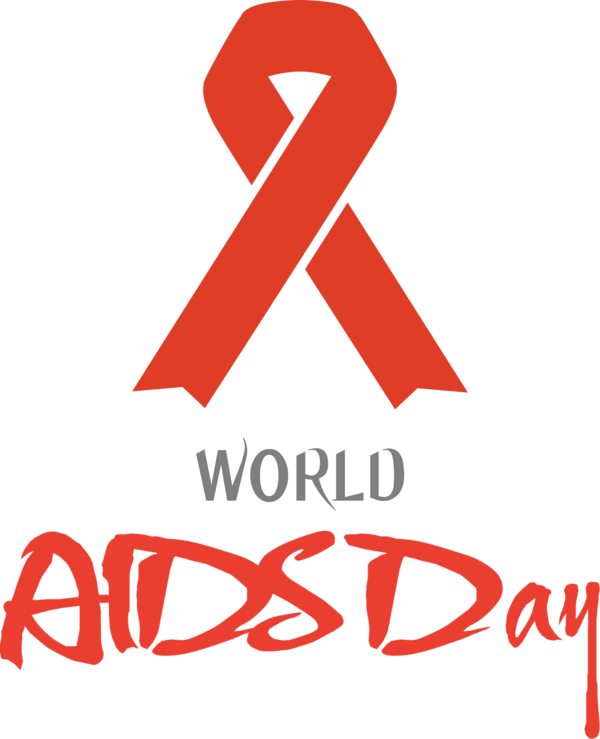 Transparent World Aids Day Logo Calligraphy Sea for Aids Day for World Aids Day