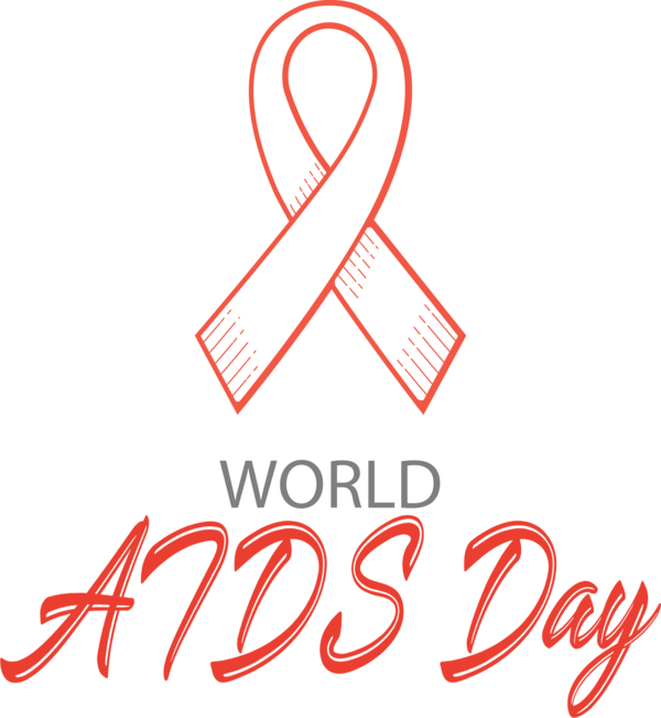 Transparent World Aids Day Logo Line Meter for Aids Day for World Aids Day