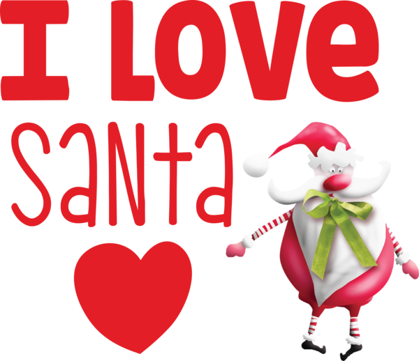 Transparent Christmas Logo Idea Text for Santa for Christmas