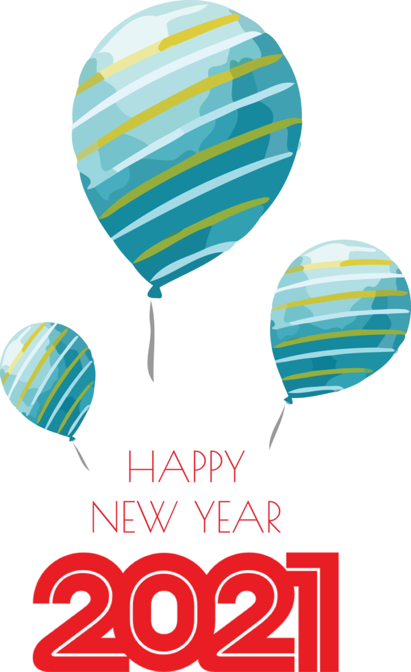 Transparent New Year Hot air balloon Balloon Meter for Happy New Year 2021 for New Year