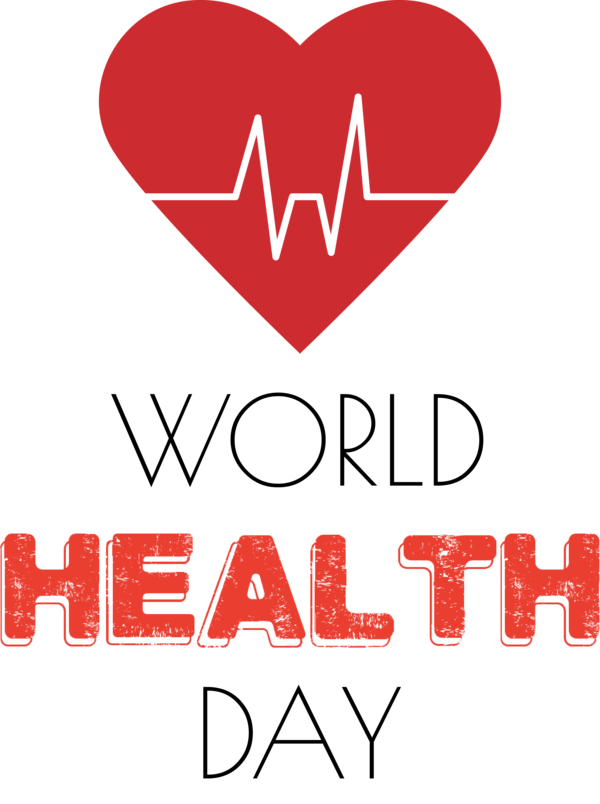 Transparent World Health Day Logo Valentine's Day Line for Health Day for World Health Day