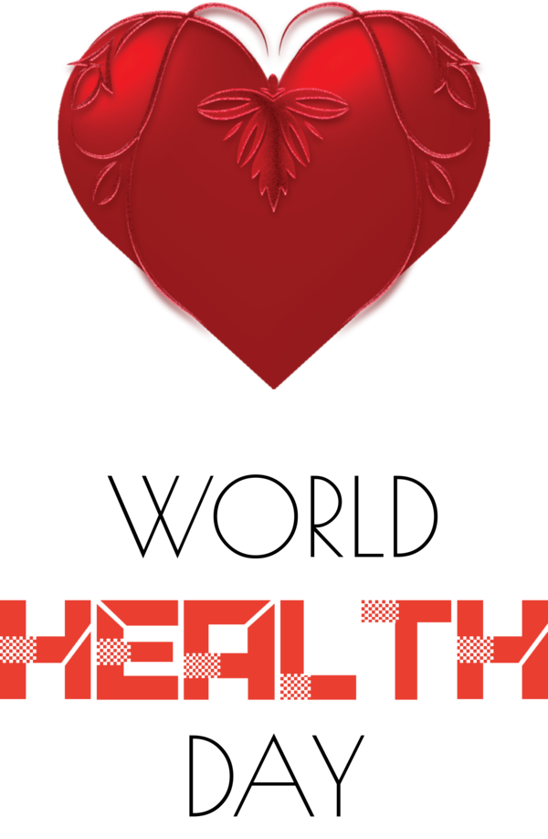 Transparent World Health Day Valentine's Day Line Font for Health Day for World Health Day