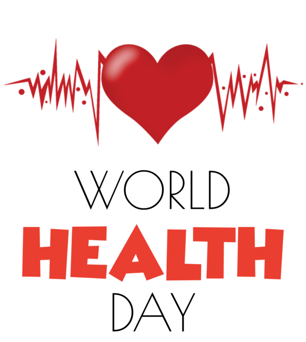 Transparent World Health Day Valentine's Day Logo Line for Health Day for World Health Day
