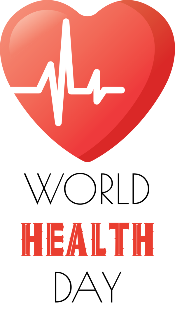 Transparent World Health Day Logo Text Design for Health Day for World Health Day