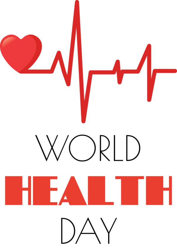 Transparent World Health Day Logo Line Valentine's Day for Health Day for World Health Day