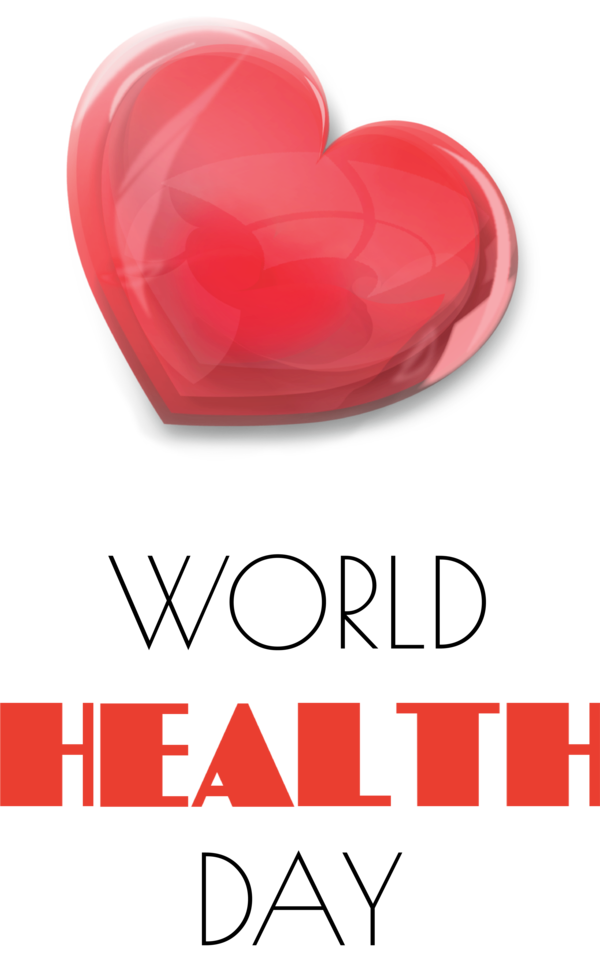 Transparent World Health Day Valentine's Day Font Design for Health Day for World Health Day