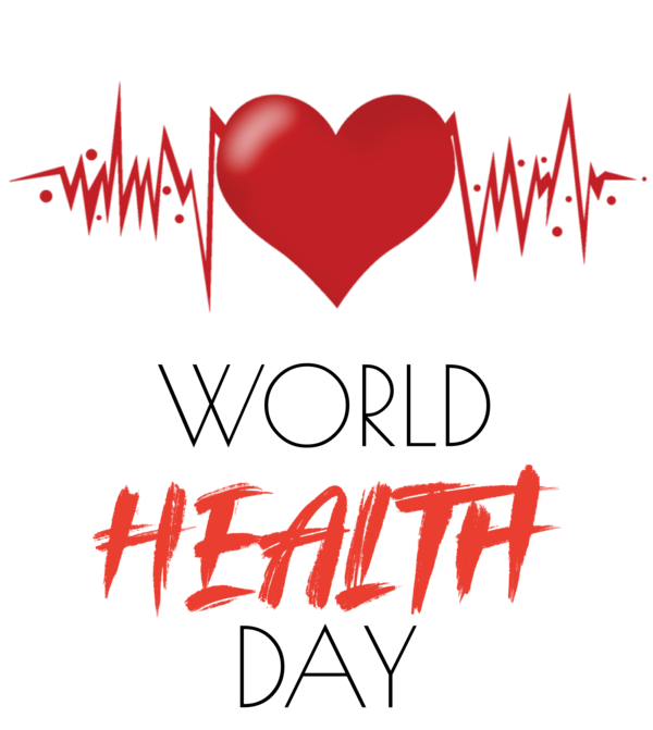 Transparent World Health Day Valentine's Day Logo Line for Health Day for World Health Day