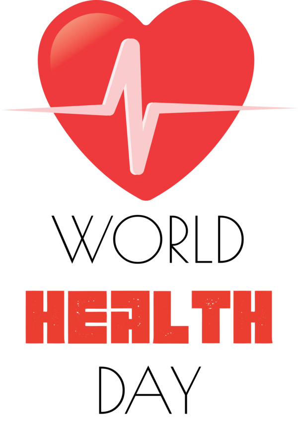 Transparent World Health Day Logo Line Valentine's Day for Health Day for World Health Day