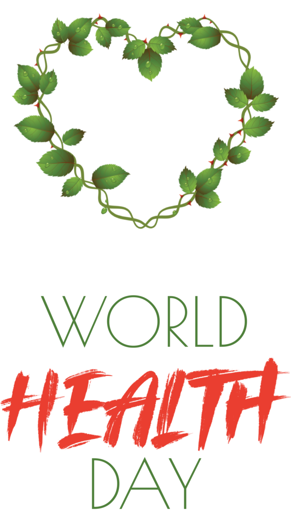 Transparent World Health Day Floral design Design Heart for Health Day for World Health Day