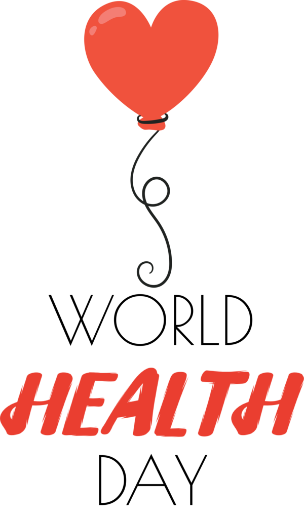 Transparent World Health Day Logo Balloon Meter for Health Day for World Health Day