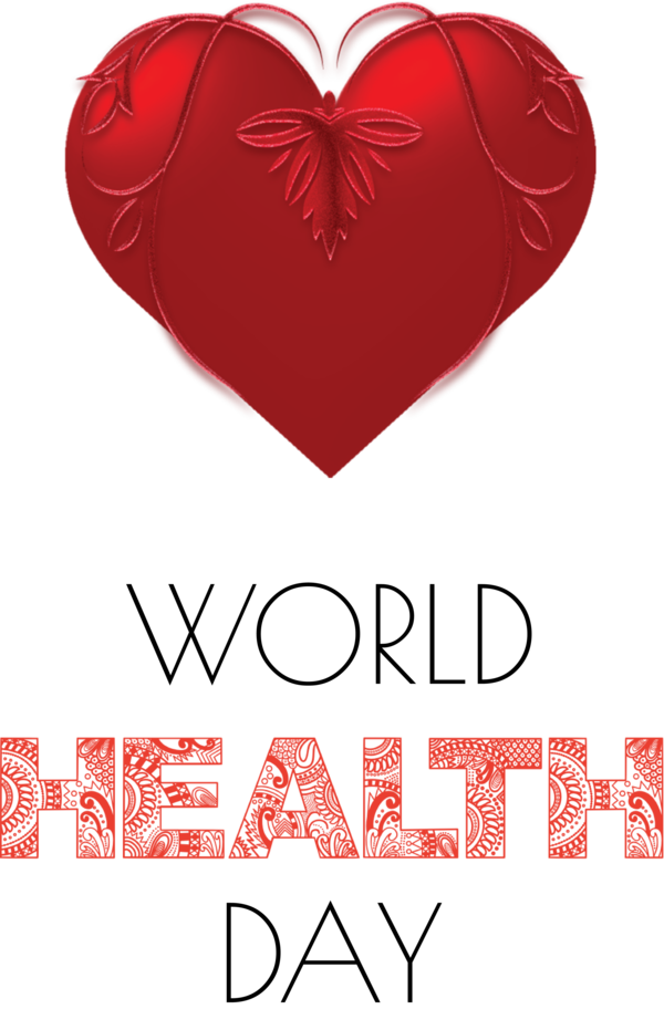 Transparent World Health Day Valentine's Day Font Design for Health Day for World Health Day