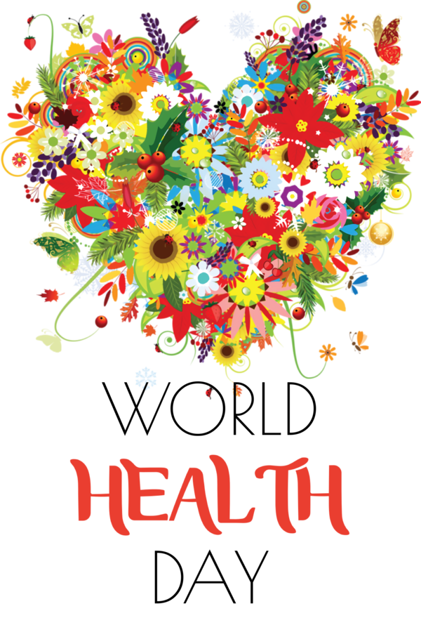 Transparent World Health Day Floral design Flower Drawing for Health Day for World Health Day
