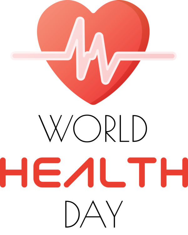Transparent World Health Day Logo Valentine's Day Line for Health Day for World Health Day