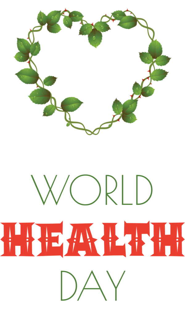 Transparent World Health Day Leaf Heart Green for Health Day for World Health Day