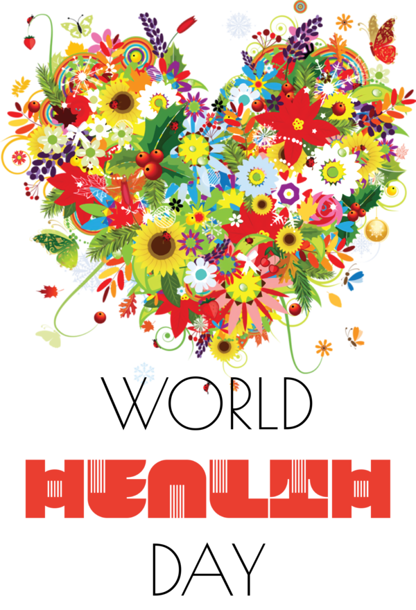 Transparent World Health Day Floral design Flower Color for Health Day for World Health Day