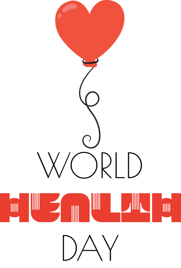 Transparent World Health Day Logo Balloon Meter for Health Day for World Health Day