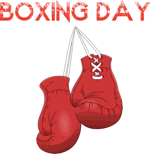 Transparent Boxing Day Boxing glove Red Christmas Ornament M for Happy Boxing Day for Boxing Day