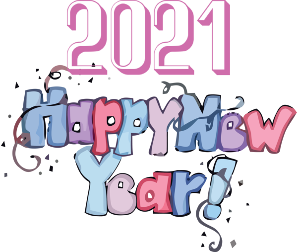 Transparent New Year Birthday Wish Greeting card for Happy New Year 2021 for New Year