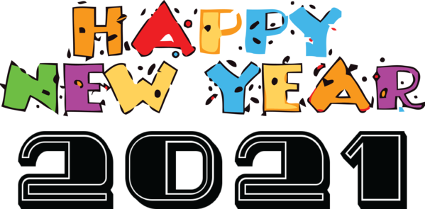 Transparent New Year Logo Design Number for Happy New Year 2021 for New Year