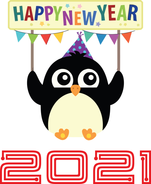 Transparent New Year Penguins stock.xchng Cartoon for Happy New Year 2021 for New Year