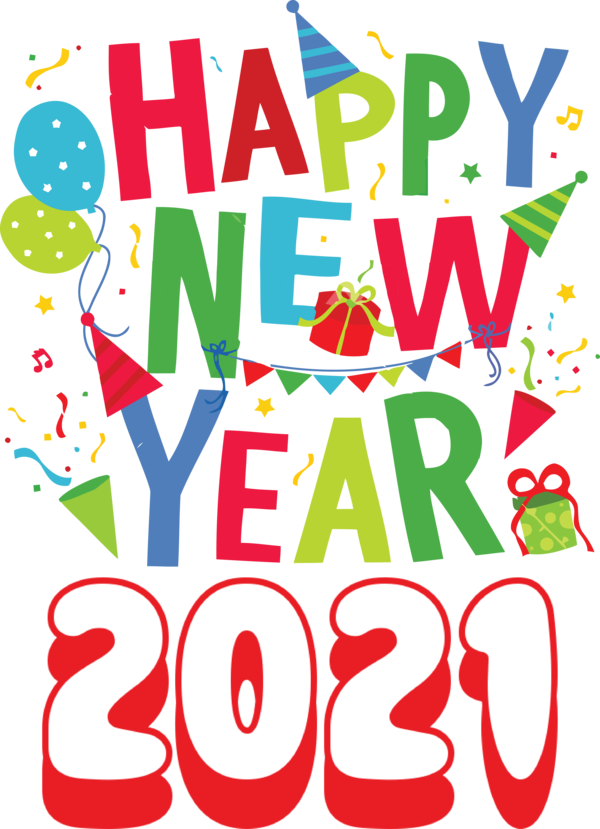 Transparent New Year Design Meter Line for Happy New Year 2021 for New Year