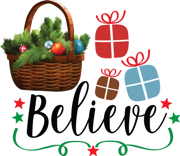 Transparent Christmas Gift basket Basket Christmas Ornament M for Santa for Christmas