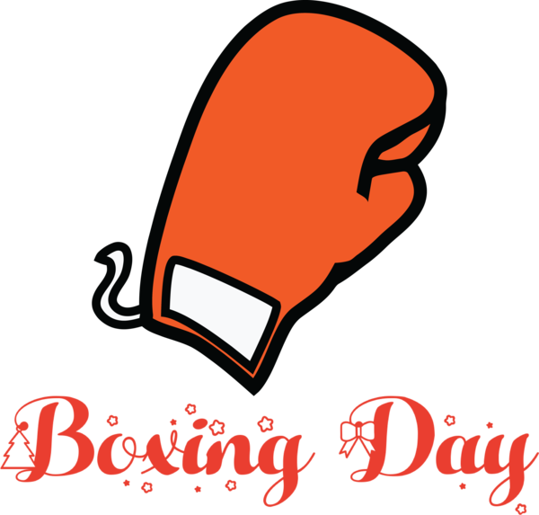 Transparent Boxing Day Logo Boxing glove Line for Happy Boxing Day for Boxing Day