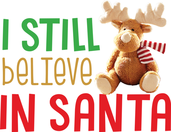 Transparent christmas Teddy bear Reindeer Stuffed toy for Santa for Christmas
