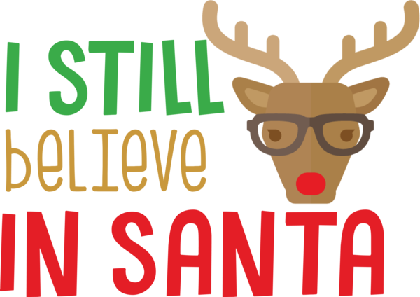 Transparent christmas Reindeer Deer Logo for Santa for Christmas