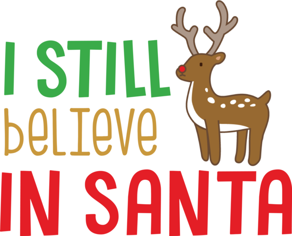 Transparent christmas Reindeer Deer Logo for Santa for Christmas