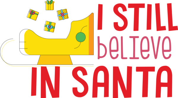 Transparent christmas Logo Design Yellow for Santa for Christmas