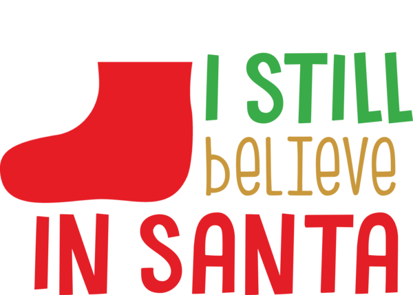 Transparent christmas Logo Design Shoe for Santa for Christmas