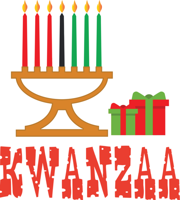 Transparent Kwanzaa Logo Line Meter for Happy Kwanzaa for Kwanzaa