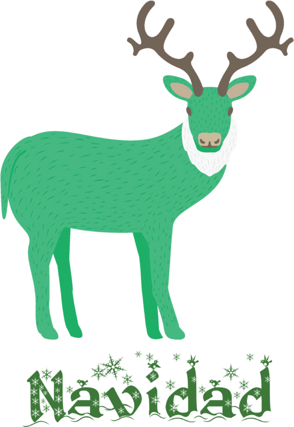 Transparent Christmas Reindeer Deer White-tailed deer for Feliz Navidad for Christmas