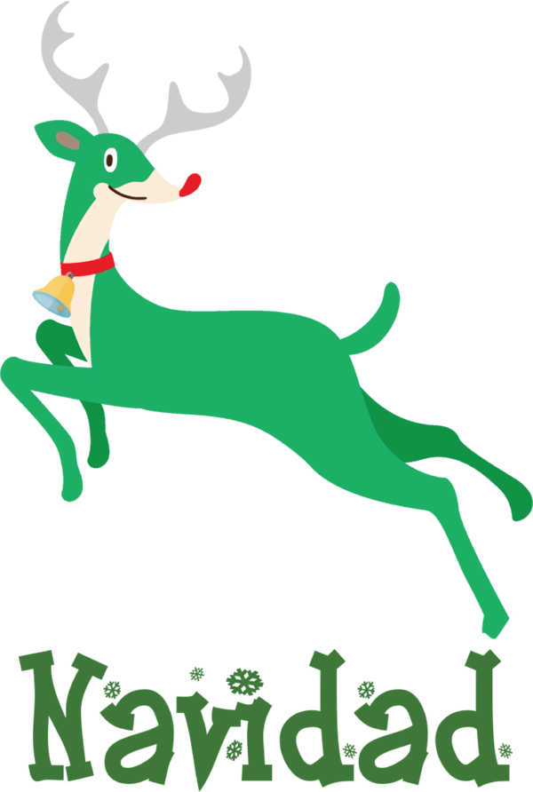 Transparent Christmas Antelope Deer Reindeer for Feliz Navidad for Christmas
