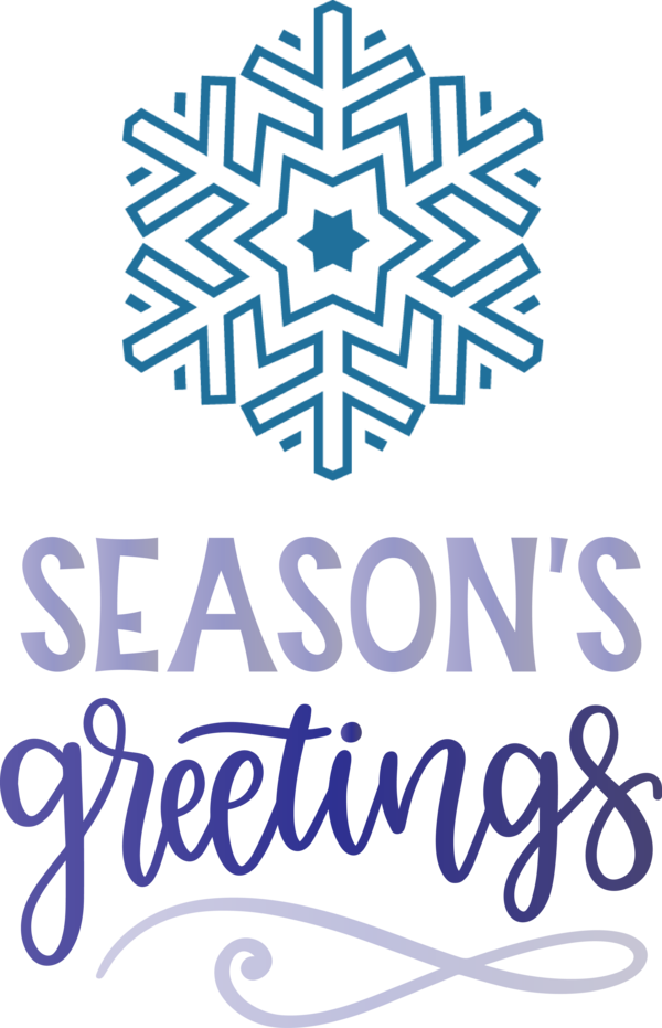 Transparent Christmas Logo Design Cobalt blue for Snowflake for Christmas