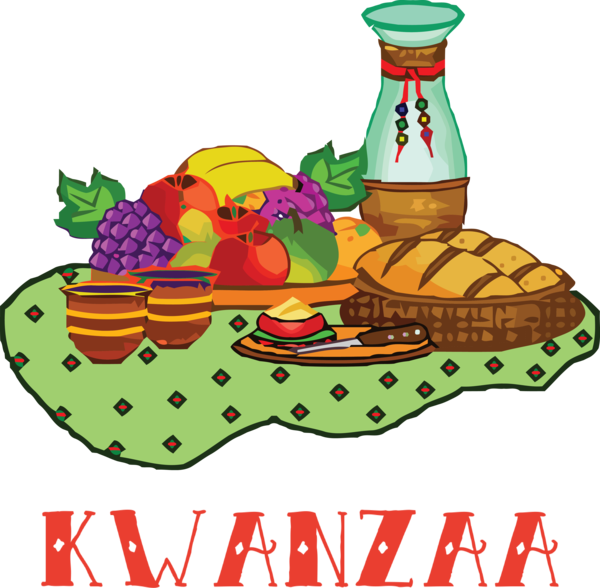 Transparent Kwanzaa Design Cover art Cuisine for Happy Kwanzaa for Kwanzaa