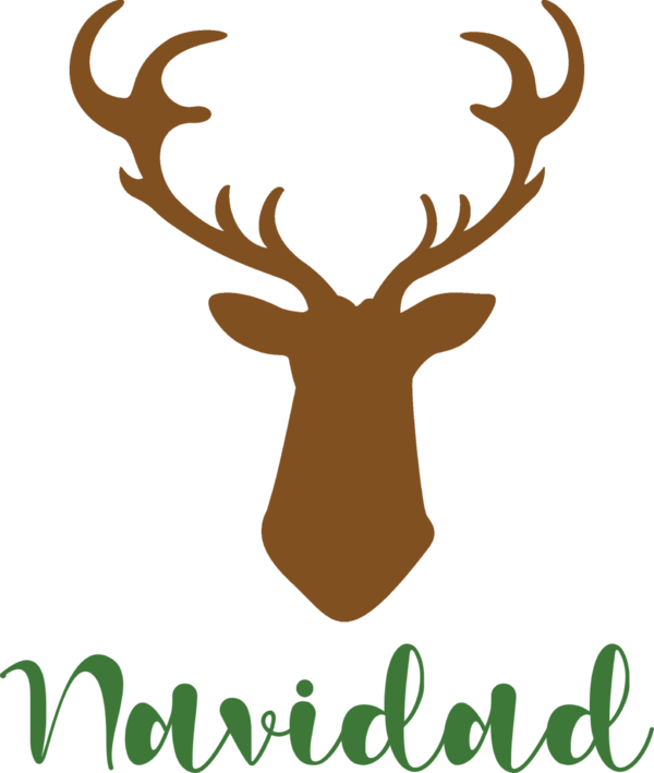Transparent Christmas Deer Reindeer White-tailed deer for Feliz Navidad for Christmas