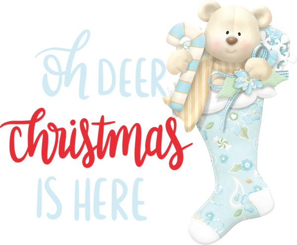 Transparent Christmas Teddy bear Meter Font for Merry Christmas for Christmas