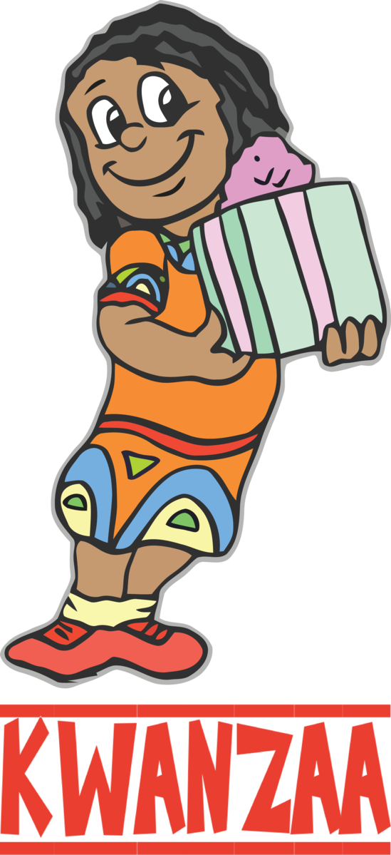 Transparent Kwanzaa Cartoon Shoe Language for Happy Kwanzaa for Kwanzaa