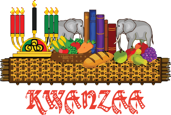 Transparent Kwanzaa Cartoon Design Holiday for Happy Kwanzaa for Kwanzaa