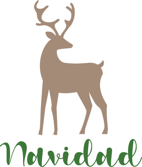 Transparent Christmas Reindeer Deer Elk for Feliz Navidad for Christmas