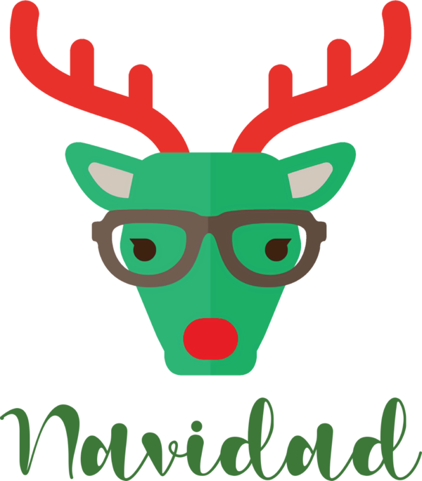 Transparent Christmas Reindeer Deer Moose for Feliz Navidad for Christmas