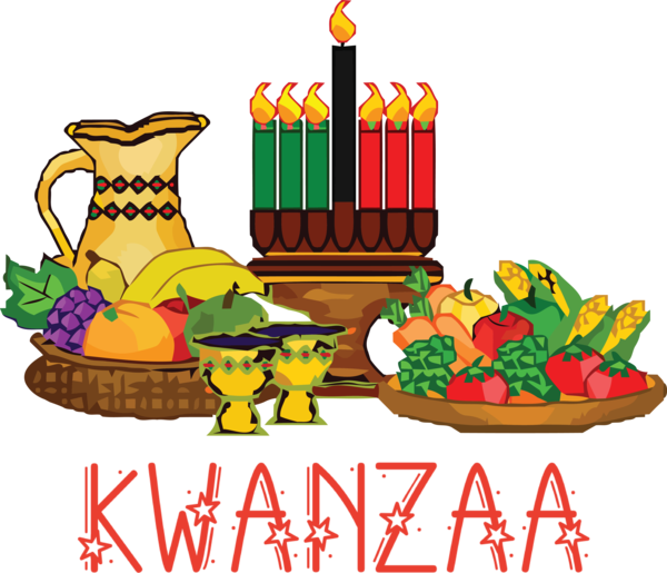 Transparent Kwanzaa Birthday Design Candle for Happy Kwanzaa for Kwanzaa