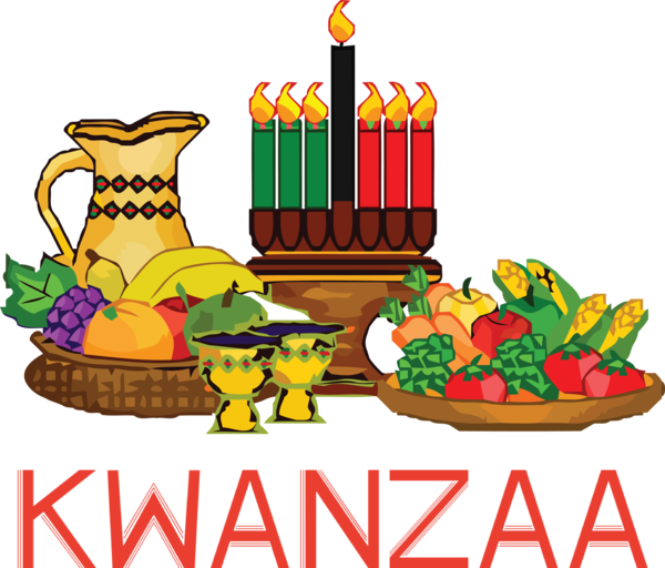 Transparent Kwanzaa Birthday Design Candle for Happy Kwanzaa for Kwanzaa