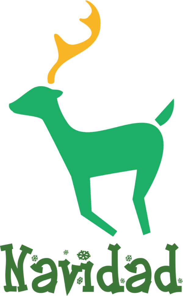 Transparent Christmas Deer Logo Antler for Feliz Navidad for Christmas
